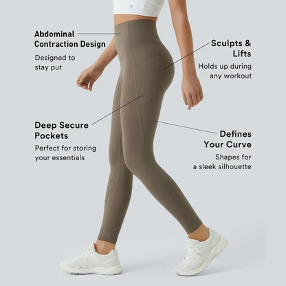 Alisanda® High Waisted Waist Shaping Pocket Shaping Training Leggings